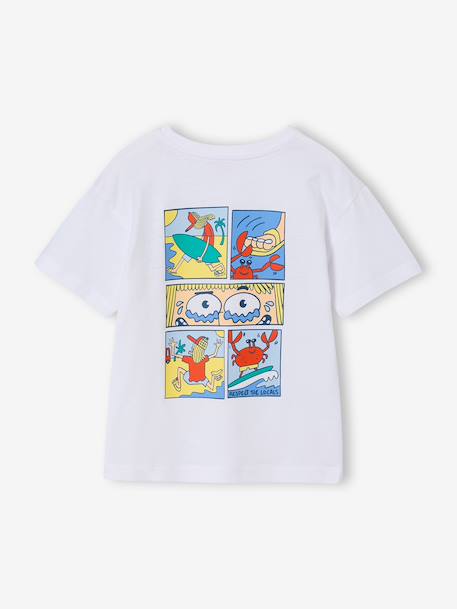 T-shirt garçon motifs devant et dos anthracite+blanc+bleu ciel+bleu océan 10 - vertbaudet enfant 