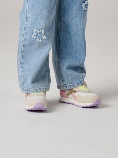 Baskets enfant fille à scratchs et élastiquées lot rose 2 - vertbaudet enfant 