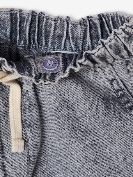 Bermuda garçon jean facile à enfiler bleu imprimé+denim gris+double stone+rayé bleu+stone 10 - vertbaudet enfant 
