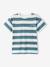 Tee-shirt garçon larges rayures motif poitrine orange+rayé vert 6 - vertbaudet enfant 
