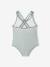 Maillot de bain 1 pièce rayures vert sauge 2 - vertbaudet enfant 