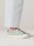 Baskets fille en toile fantaisie blush+vert imprimé 9 - vertbaudet enfant 