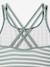 Maillot de bain 1 pièce rayures vert sauge 4 - vertbaudet enfant 