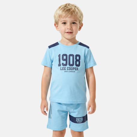 Ensemble  garcon -  t-shirt manches courtes et short Bleu+Gris+Kaki+Marine 1 - vertbaudet enfant 