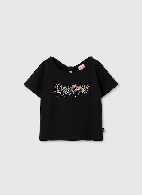 T-shirt en coton  fille Noir 1 - vertbaudet enfant 