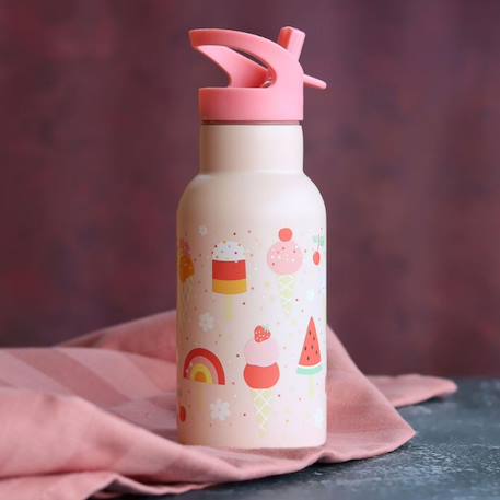 Gourde isotherme crème glacée (350 ml) Rose, blanc, jaune 6 - vertbaudet enfant 