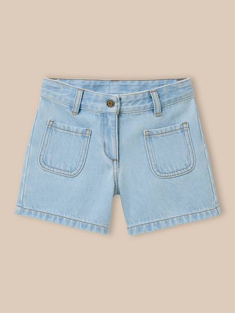 Short en denim fille Denim bleach 1 - vertbaudet enfant 