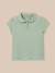Polo fille en maille piquée - coton biologique Amande 1 - vertbaudet enfant 