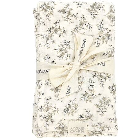 Lot de 3 langes miley (70 x 70 cm) Ecru, vert, noir 2 - vertbaudet enfant 