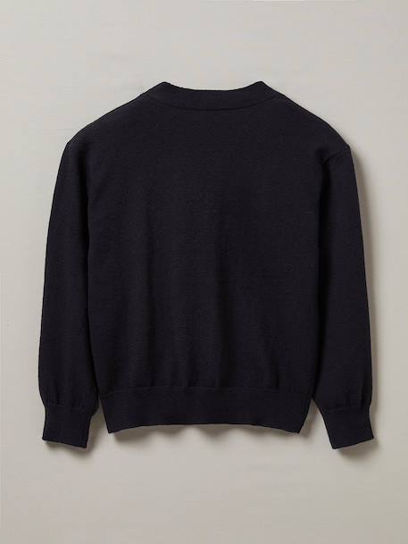 Cardigan – collection fêtes et mariages Bleu fonce uni 2 - vertbaudet enfant 
