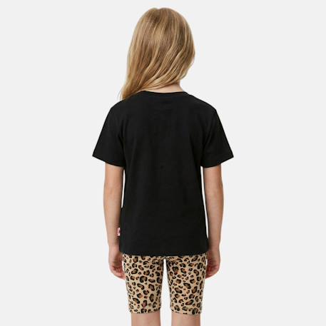 Ensemble  fille -  t-shirt manches courtes et short motif léopard Blanc+Noir+Rosatre 8 - vertbaudet enfant 