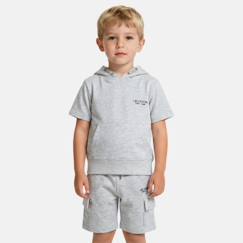 Ensemble garçon t-shirt manches courtes à capuche et short  - vertbaudet enfant