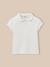 Polo  en maille piquée - coton biologique Amande+Ecru 3 - vertbaudet enfant 