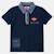 Polo avec col chemise ouverture boutonnée Marine+Noir+Rouge+Vert 4 - vertbaudet enfant 