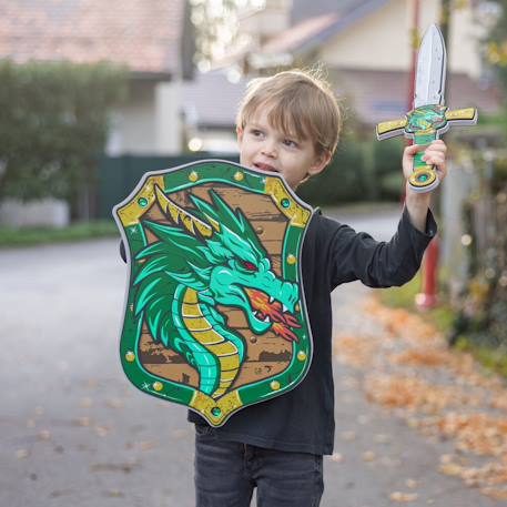 Epée de chevalier dragon vert en mousse Vert 4 - vertbaudet enfant 