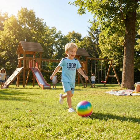 Ensemble  garcon -  t-shirt manches courtes et short Bleu+Gris+Kaki+Marine 2 - vertbaudet enfant 