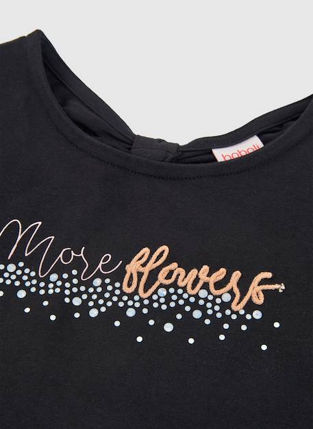 T-shirt en coton  fille Noir 3 - vertbaudet enfant 