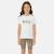 Ensemble  fille -  t-shirt manches courtes et short motif léopard Blanc+Noir+Rosatre 1 - vertbaudet enfant 