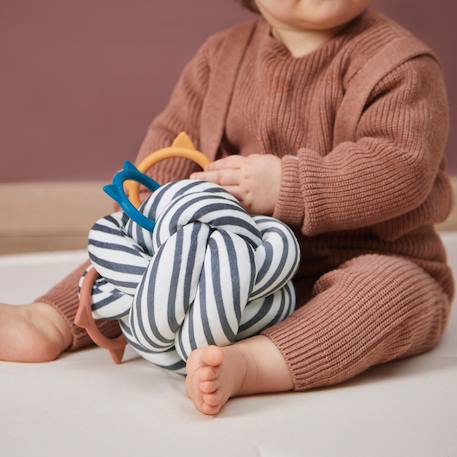 Ma balle d'éveil sensoriel Blanc, bleu, jaune 5 - vertbaudet enfant 