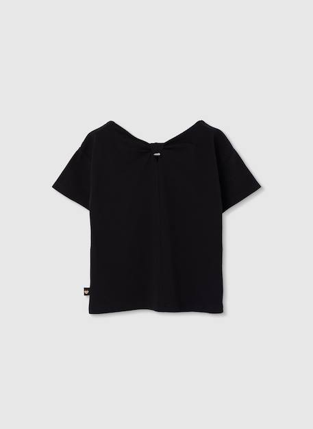 T-shirt en coton  fille Noir 2 - vertbaudet enfant 