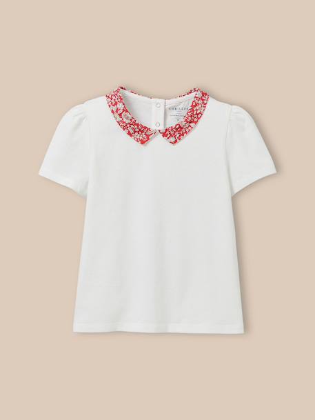 T-shirt col en tissu liberty fille - coton biologique Liberty astell reece+Liberty clara bell+Liberty lizzy 7 - vertbaudet enfant 