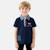 Polo avec col chemise ouverture boutonnée Marine+Noir+Rouge+Vert 1 - vertbaudet enfant 