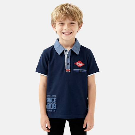 Garçon-Polo avec col chemise ouverture boutonnée