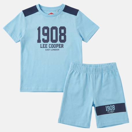 Ensemble  garcon -  t-shirt manches courtes et short Bleu+Gris+Kaki+Marine 4 - vertbaudet enfant 