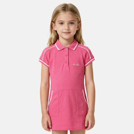 Fille-Robe  fille  style polo manches courtes