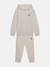 Ensemble deux pièces pour enfant sweat à capuche et pantalon Ecru+Gris 1 - vertbaudet enfant 