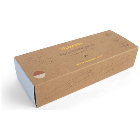 Lot de 2 couteaux d'apprentissage cannelle et blanc cassé Cannelle, ivoire 4 - vertbaudet enfant 