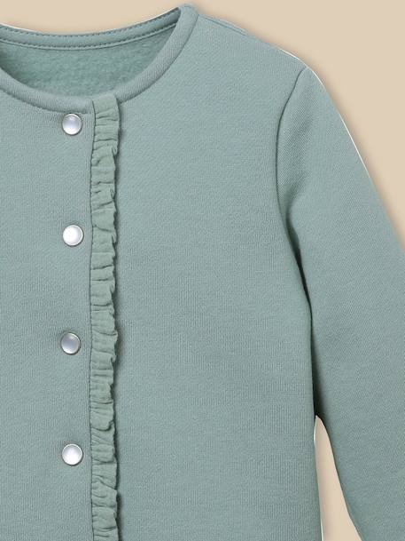 Cardigan en molleton bébé - coton biologique Celadon 2 - vertbaudet enfant 