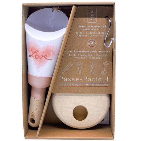 Coffret lampe nomade 5 en 1 pléiades - taupe cendré Blanc, rose+Blanc, rose, sauge+Blanc, rose, vert d'eau+Blanc, taupe, noir+Blanc, vert d'eau, marron 5 - vertbaudet enfant 