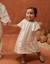 Robe avec appliqué floral + bloomer Beige clair 1 - vertbaudet enfant 