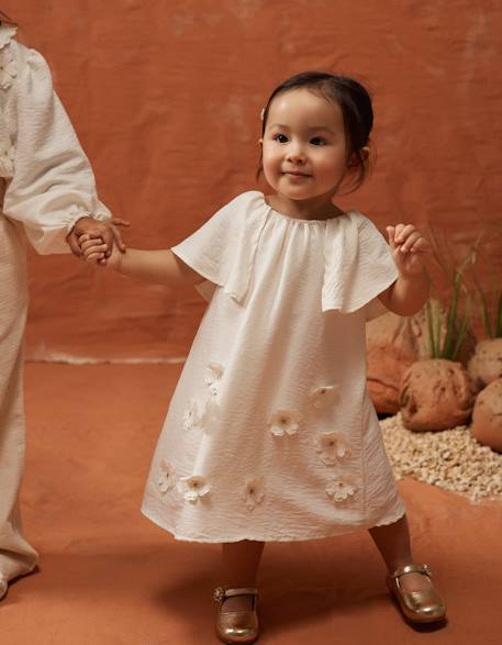 Bébé-Robe avec appliqué floral + bloomer