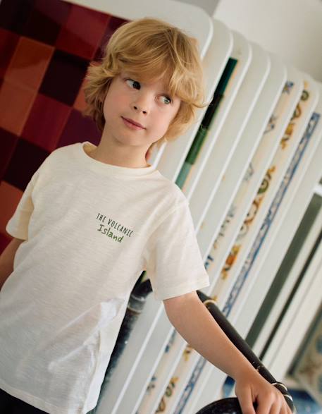 T-shirt en coton avec imprimés lanzarote Beige clair 2 - vertbaudet enfant 