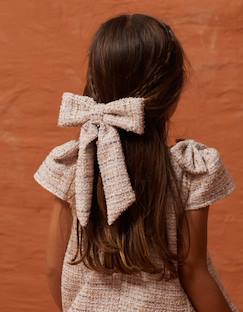 -Barrette à cheveux avec nœud en tweed