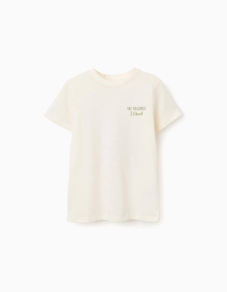 T-shirt en coton avec imprimés lanzarote Beige clair 3 - vertbaudet enfant 