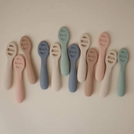 Lot de 2 cuillères d'apprentissage Marron, écru 6 - vertbaudet enfant 