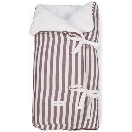 Nid d'ange et couverture cherry rayé Mauve 1 - vertbaudet enfant 