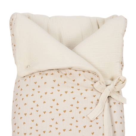 Nid d'ange et couverture coeurs poppy cannelle Beige, vert 4 - vertbaudet enfant 