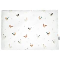Chambre et rangement-Oreiller plat réversible en satin de coton gallina