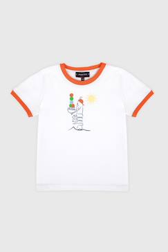 Garçon-T-shirt, polo, sous-pull-T-shirt en coton léger langoustine enfant