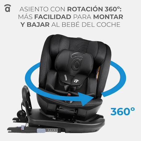 Siège auto i-Size rotatif 360 Isofix Panafix Gris+Noir 12 - vertbaudet enfant 