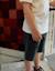 Short cargo en sergé avec cordon de serrage Beige+Vert foncé 5 - vertbaudet enfant 
