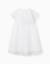 Robe avec nœud et manches cape à volants Blanc 3 - vertbaudet enfant 