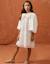 Robe avec nœud et manches cape à volants Blanc 1 - vertbaudet enfant 