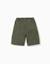 Short cargo en sergé avec cordon de serrage Beige+Vert foncé 7 - vertbaudet enfant 