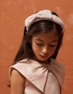 Serre-tête rembourré en tweed avec nœud  - vertbaudet enfant