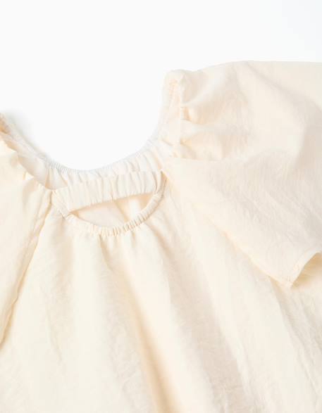 Robe avec appliqué floral + bloomer Beige clair 4 - vertbaudet enfant 